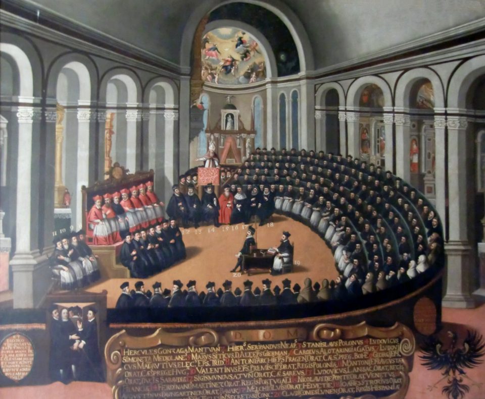 Reunión del Concilio de Trento - Pintura